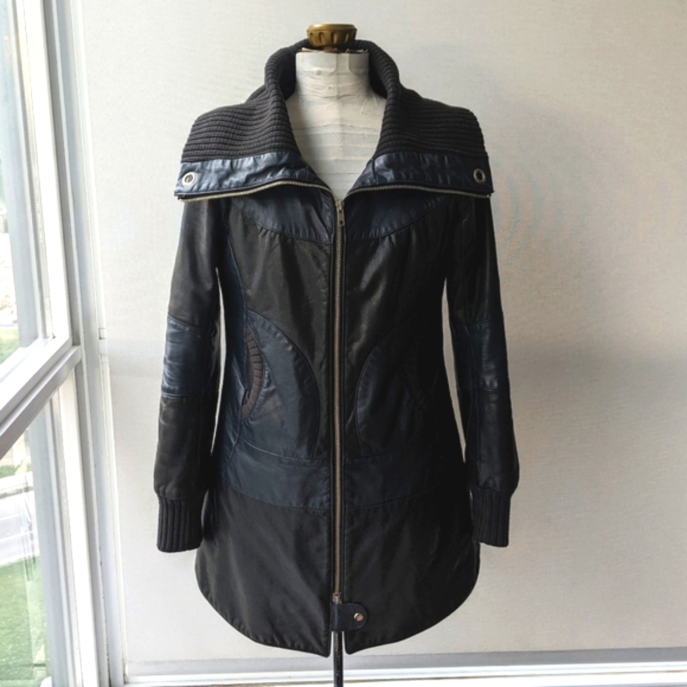 Cokluch Montreal Two-Tone 100% Recycled Genuine Leather Jacket